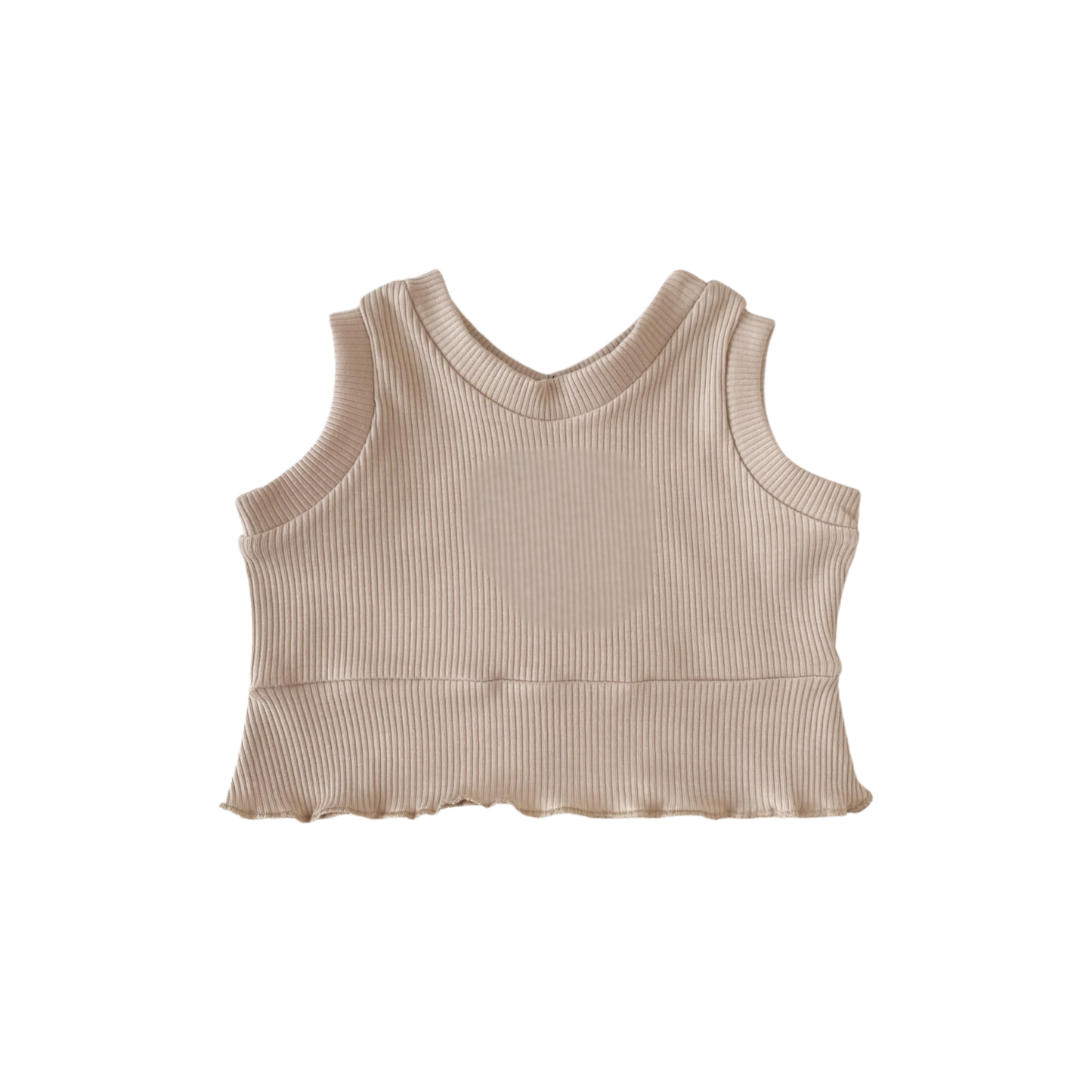 Beige Ruffle Top