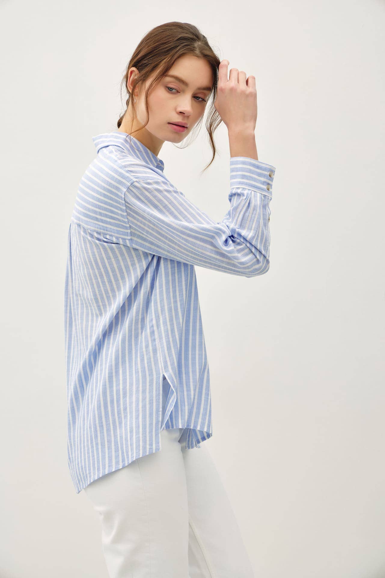 Stripe Natural Buttondown