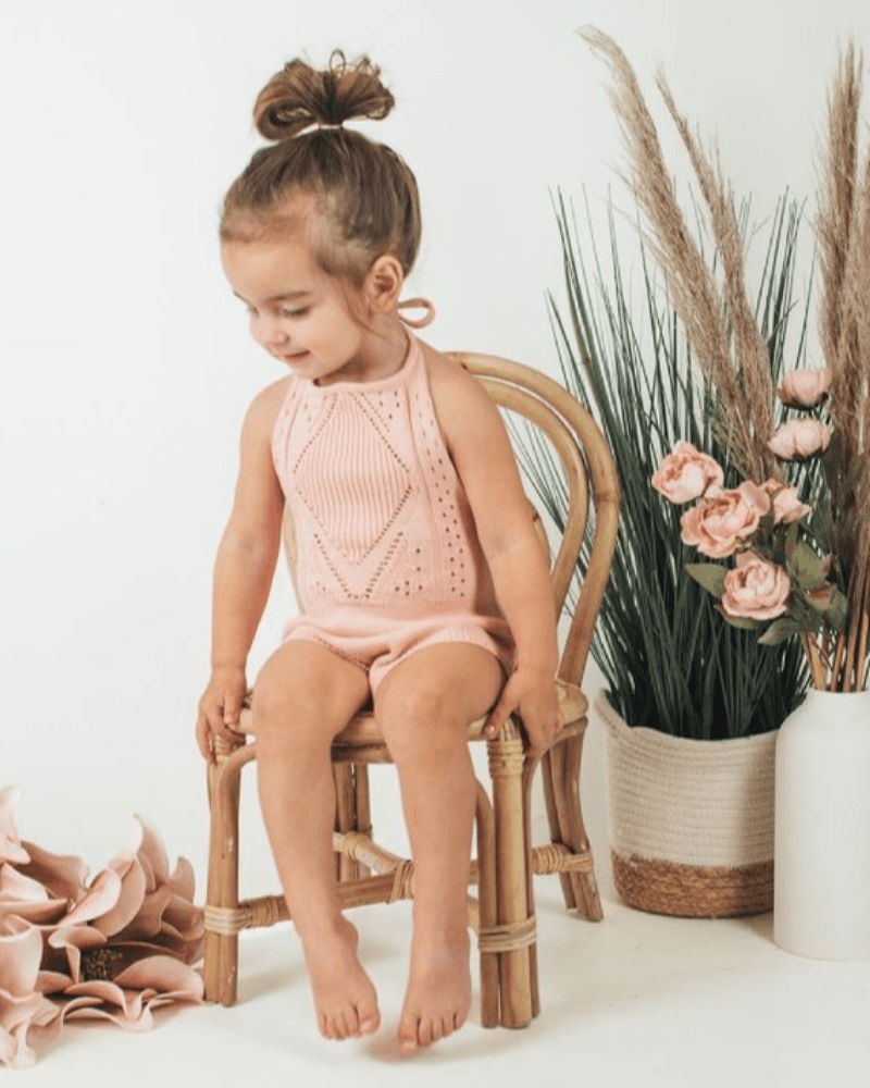 Drake Halter Romper - Candy Pink