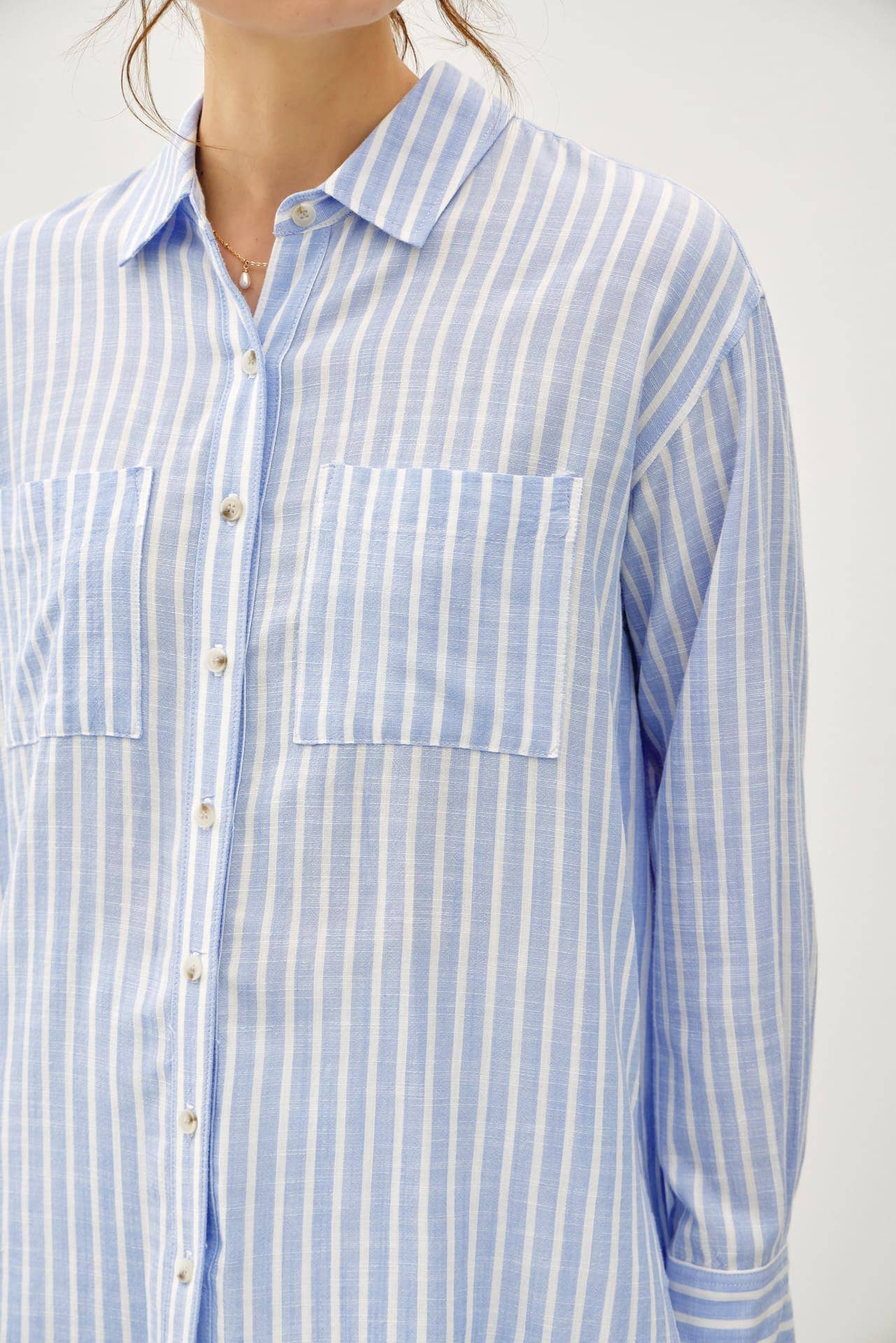 Stripe Natural Buttondown