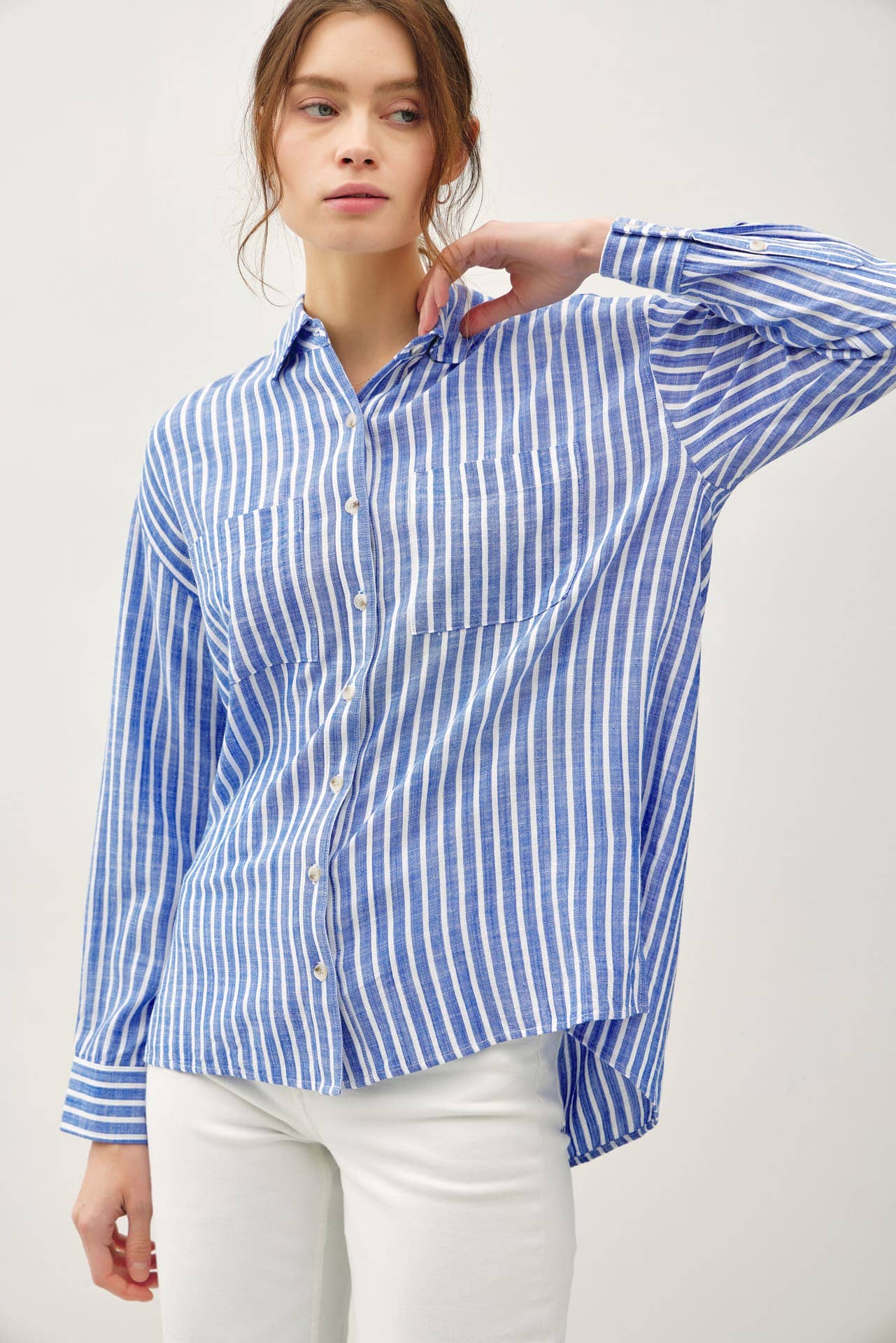 Stripe Natural Buttondown