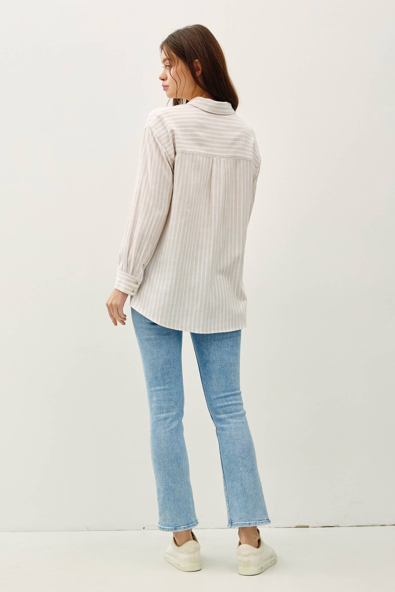 Stripe Natural Buttondown