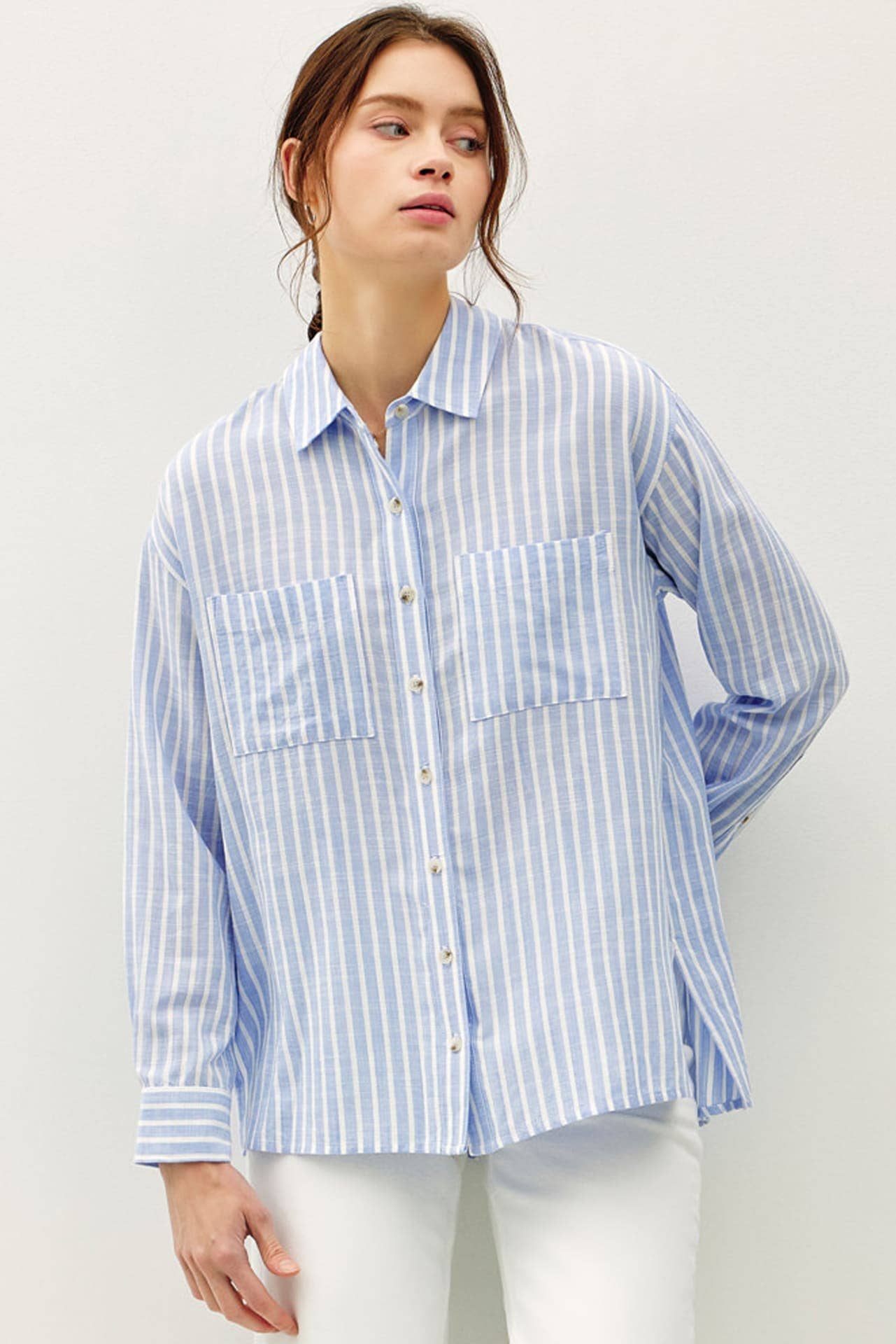 Stripe Natural Buttondown