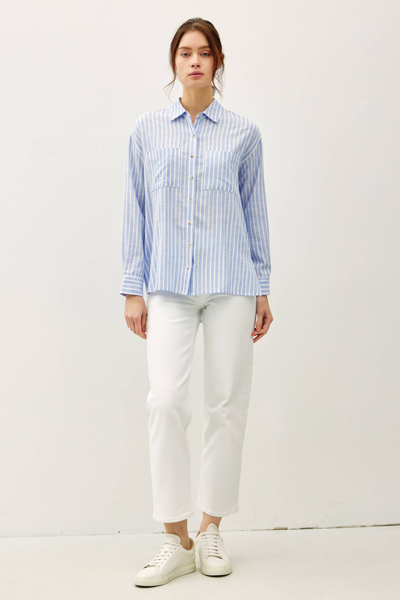 Stripe Natural Buttondown