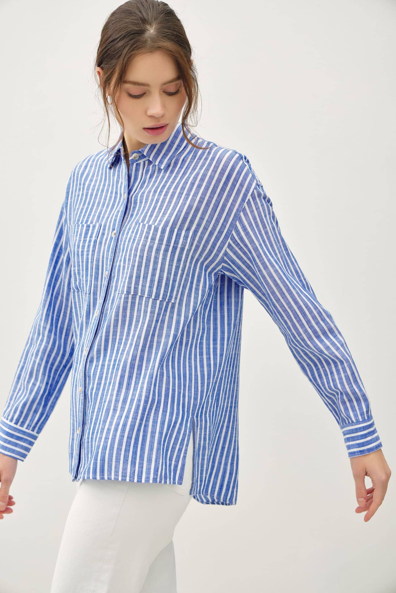 Stripe Natural Buttondown