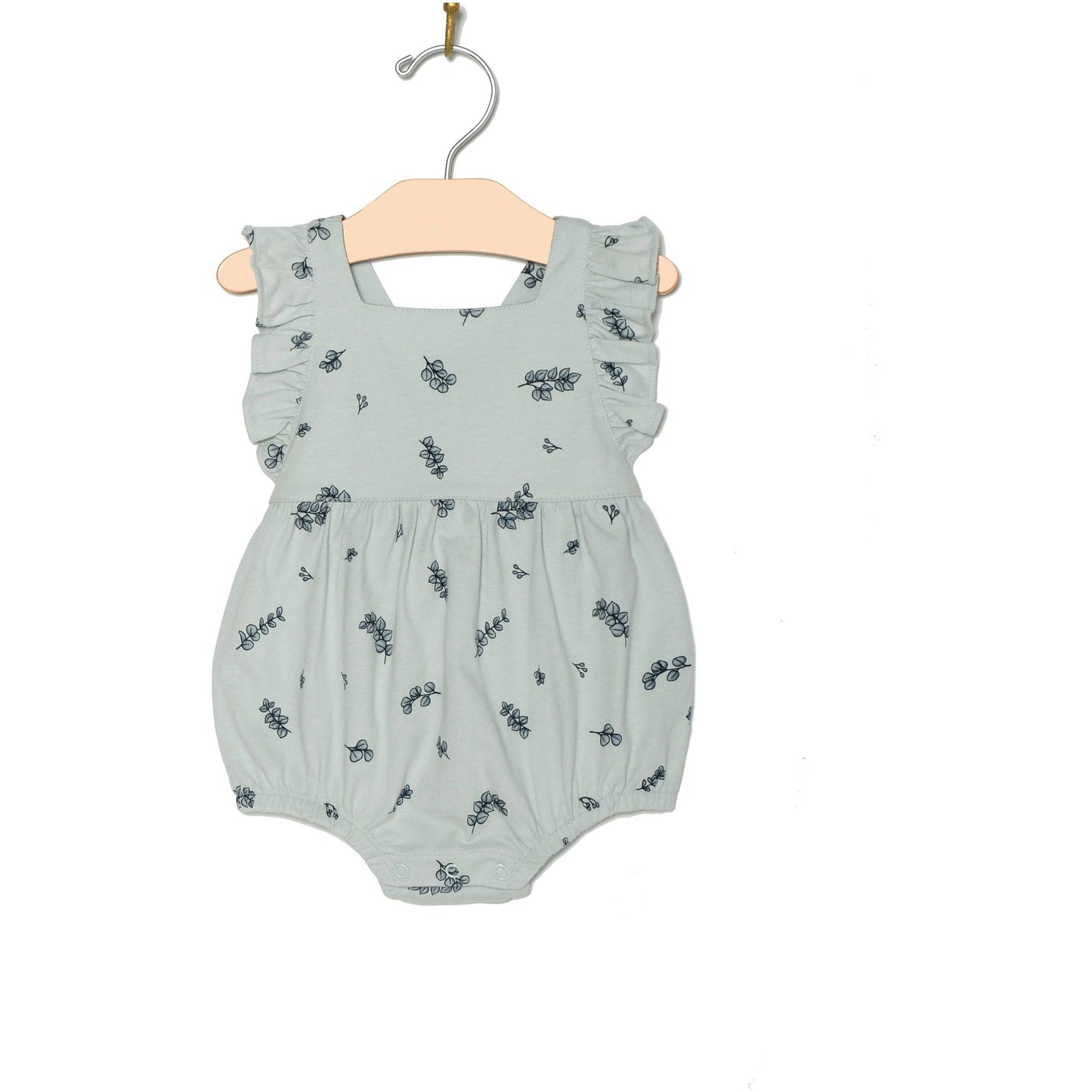 Overall Flutter Romper- Eucalyptus