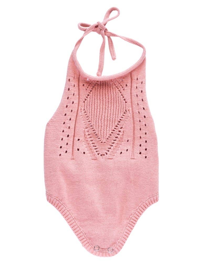 Drake Halter Romper - Candy Pink
