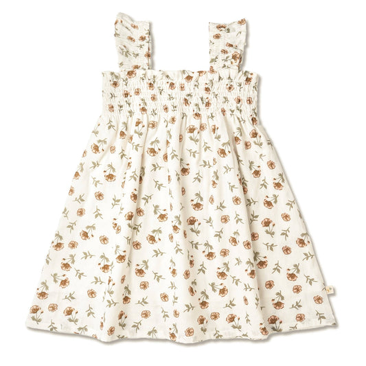 Organic Smocked Sundress - Fleur