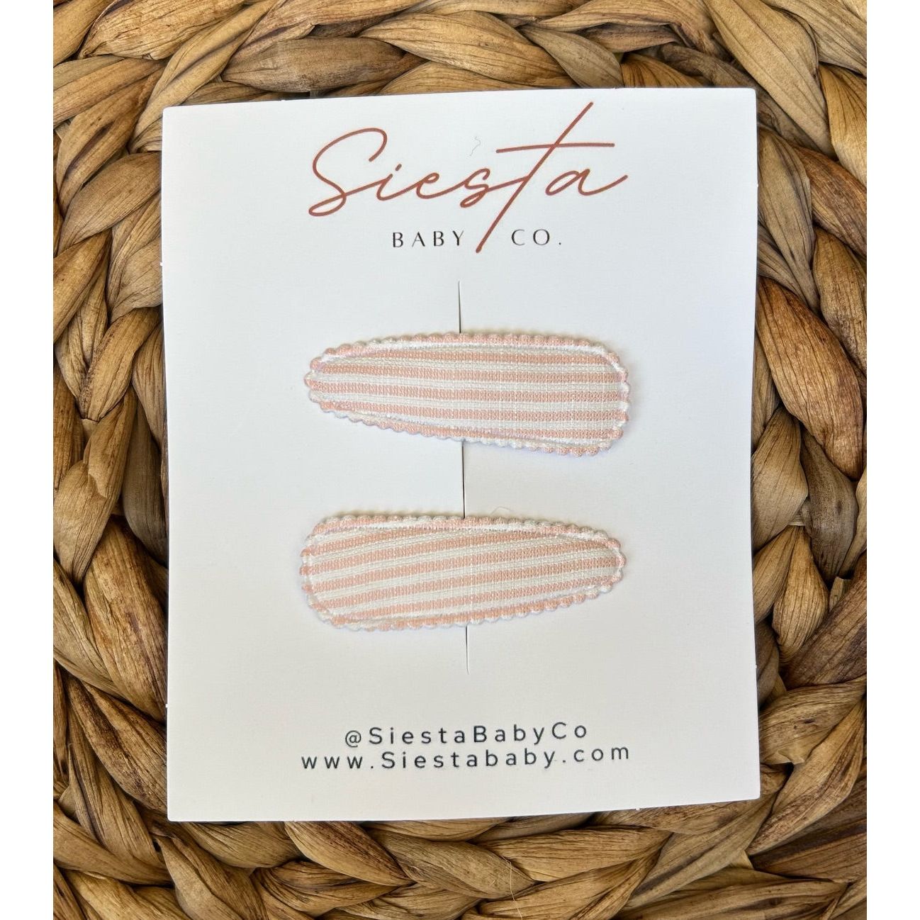 2 Pack Barrettes- Stripe