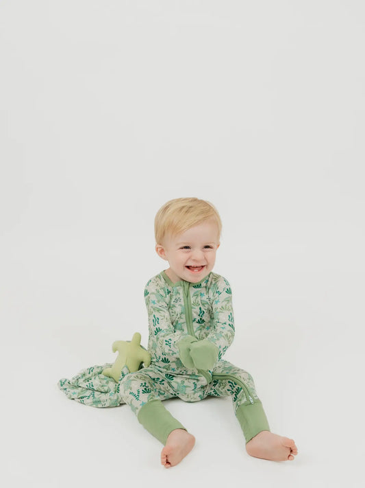 Save the Sea Turtles Bamboo Convertible Baby Pajamas