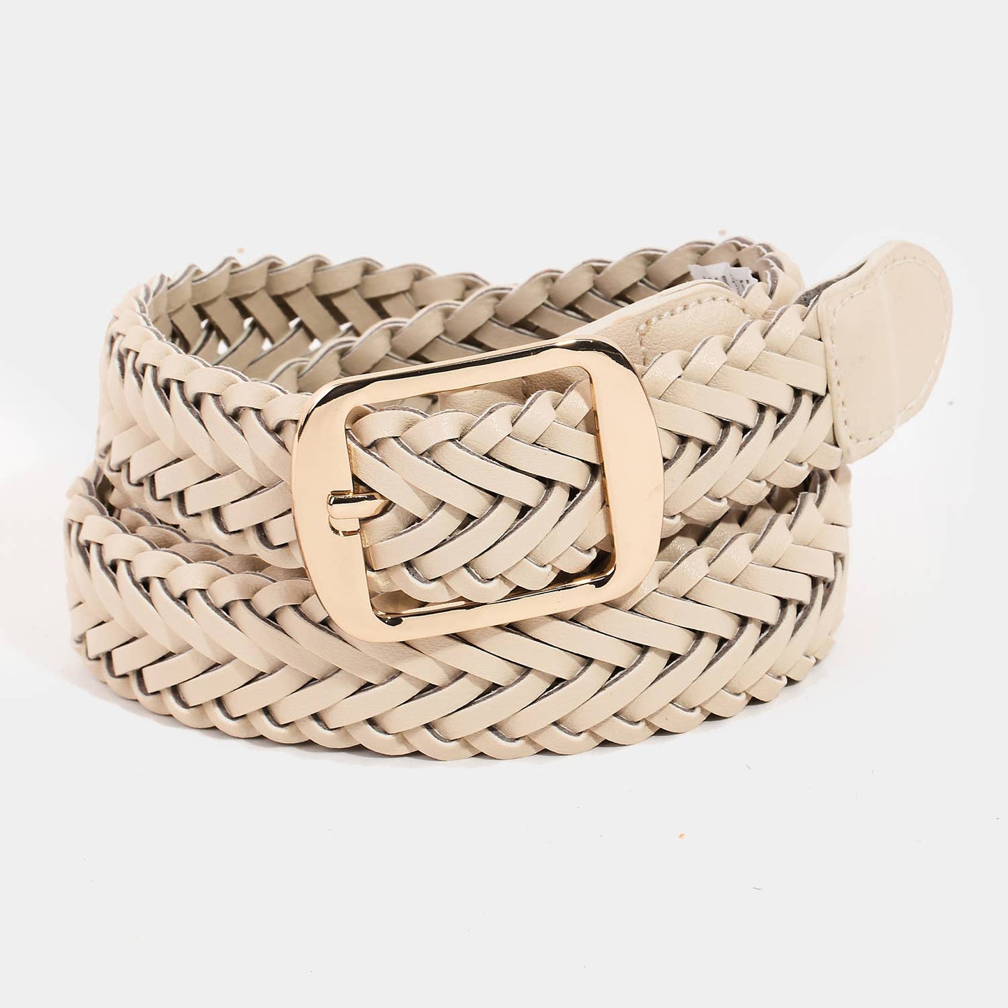 Faux Leather Braided Belt