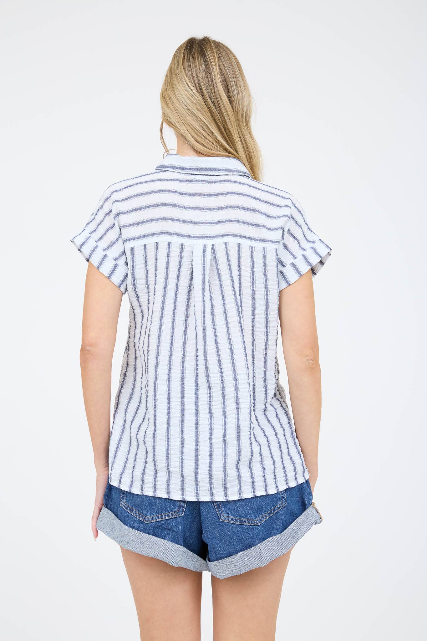Stripe Collar Shirt