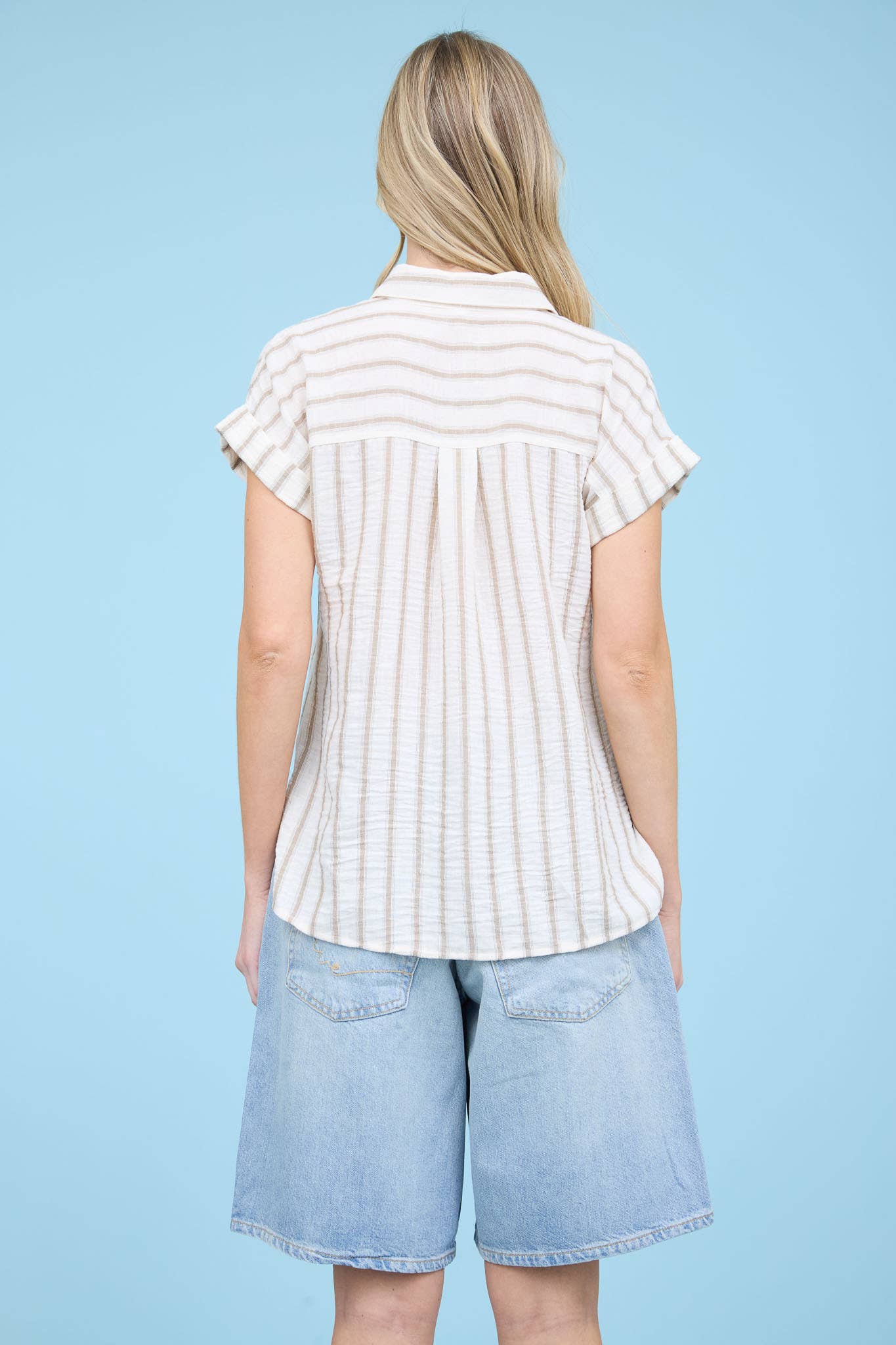 Stripe Collar Shirt