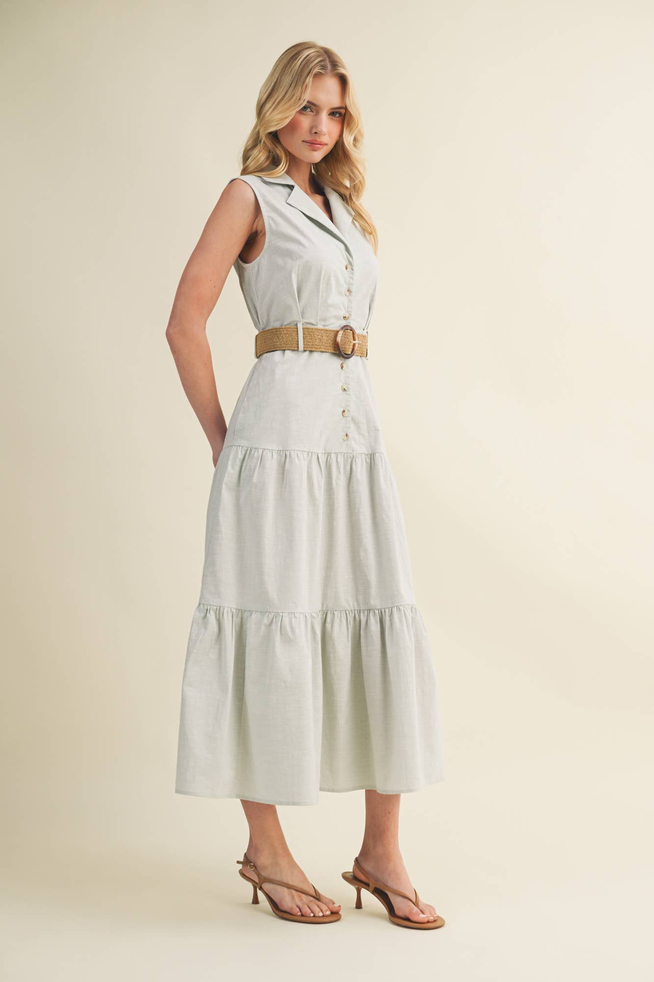 Willow Belted Midi Dress