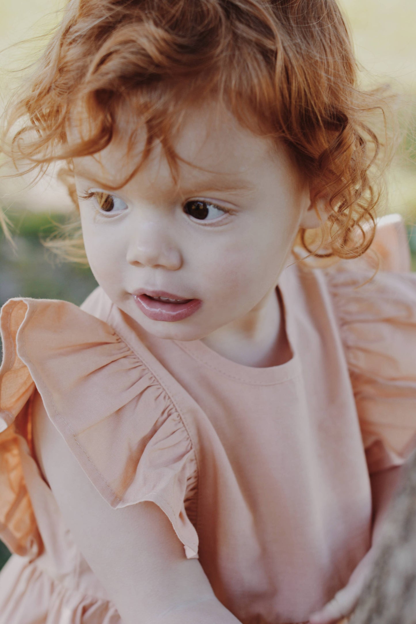 Peach Ruffle Dress