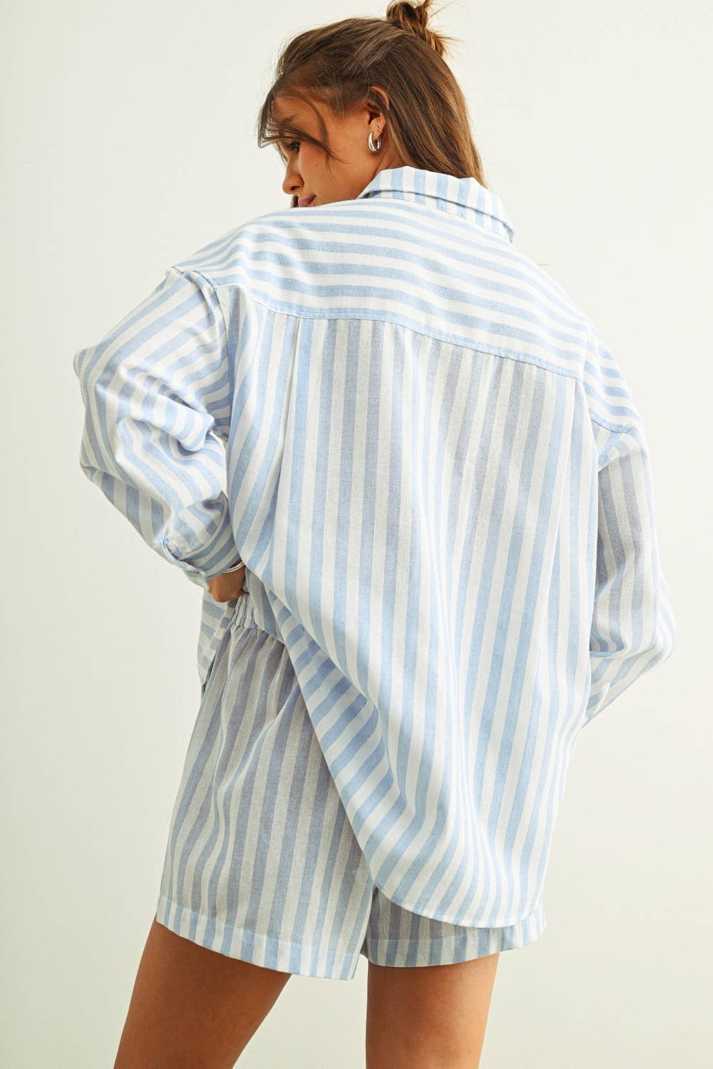 Striped Cotton Pull-On Shorts