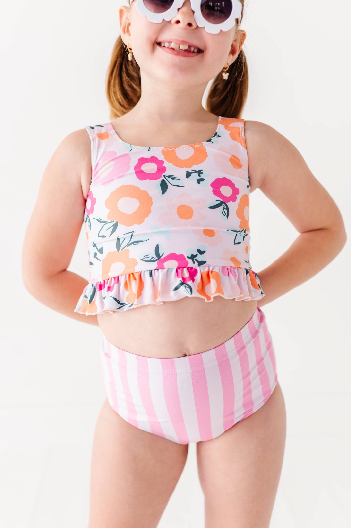 Poppy + Stripes: Ruffle TWO-PIECE Tankini