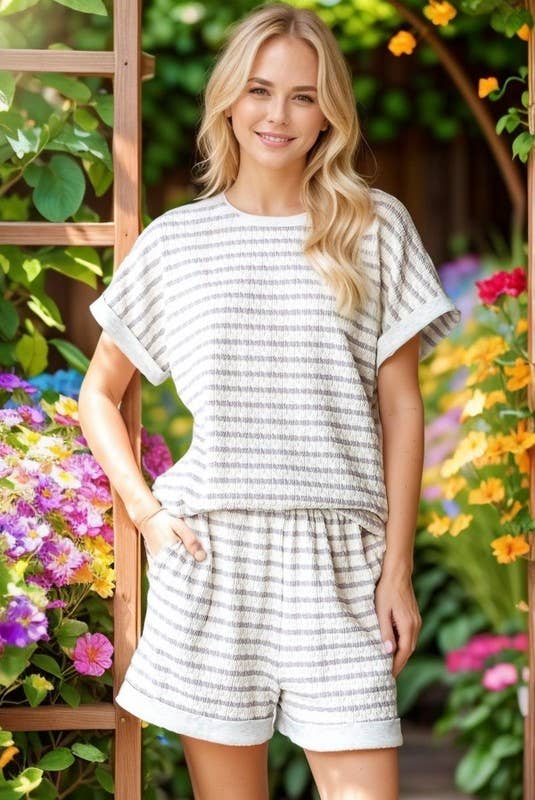 Stripe Casual Shorts