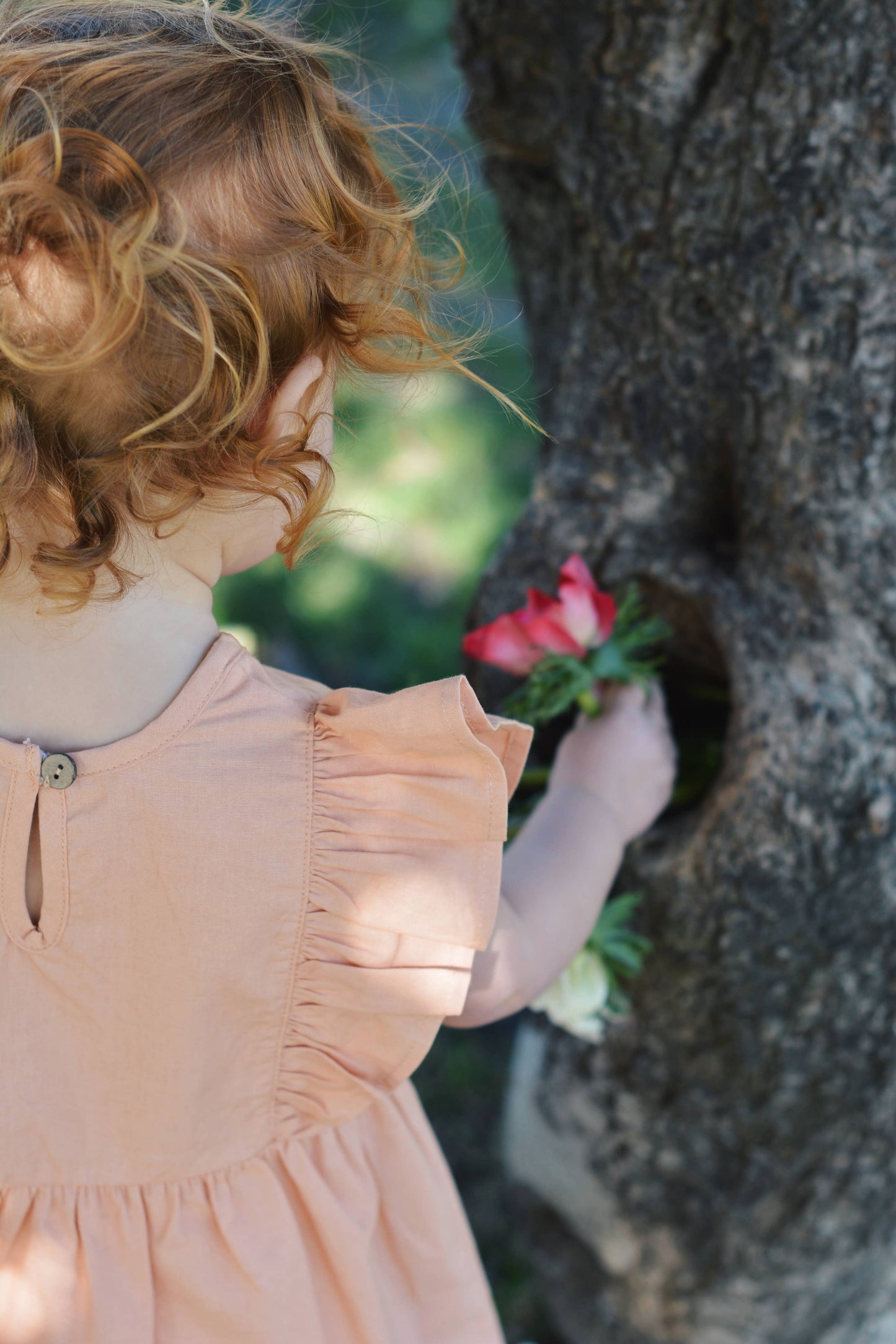 Peach Ruffle Dress