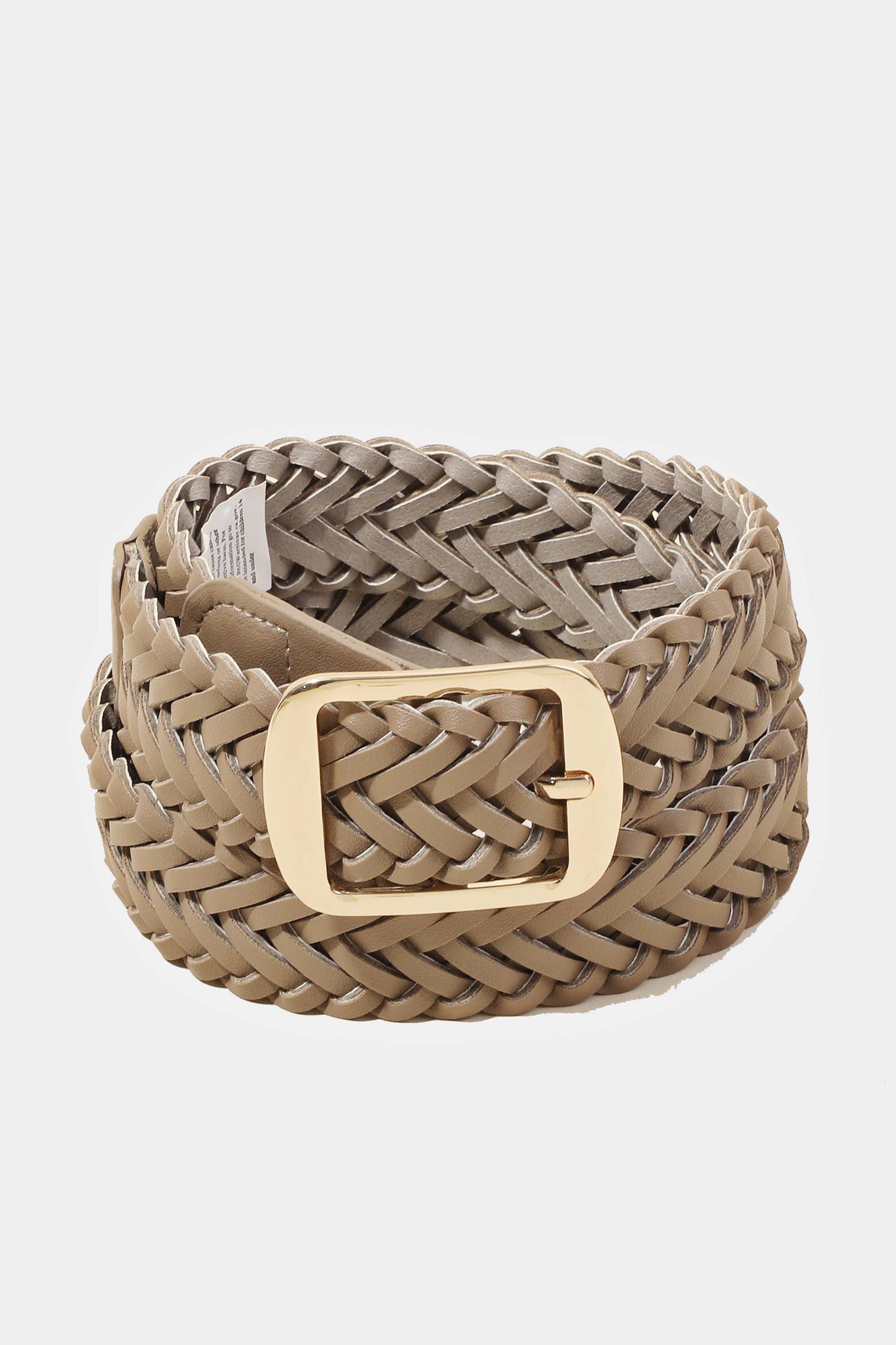 Faux Leather Braided Belt