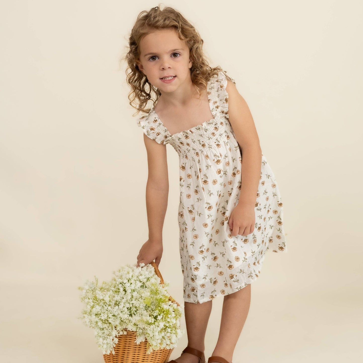 Organic Smocked Sundress - Fleur
