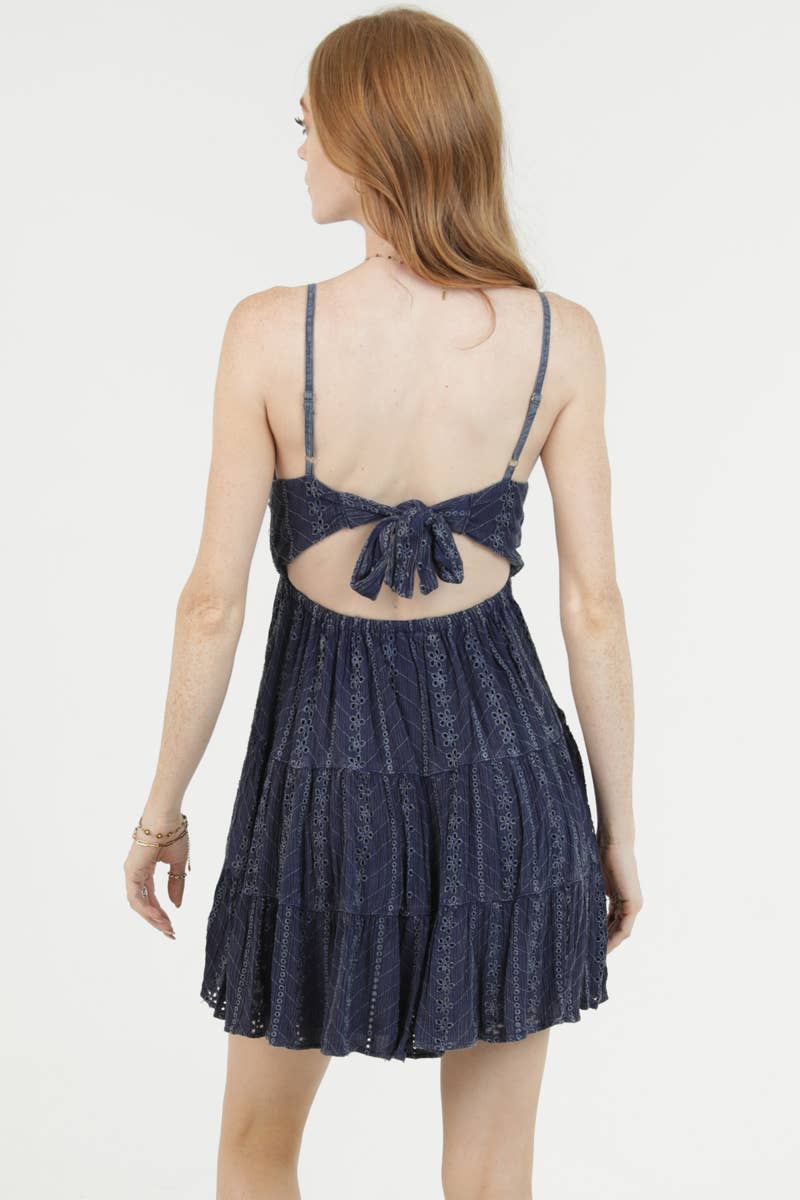 Isla Eyelet Tie-Back Dress