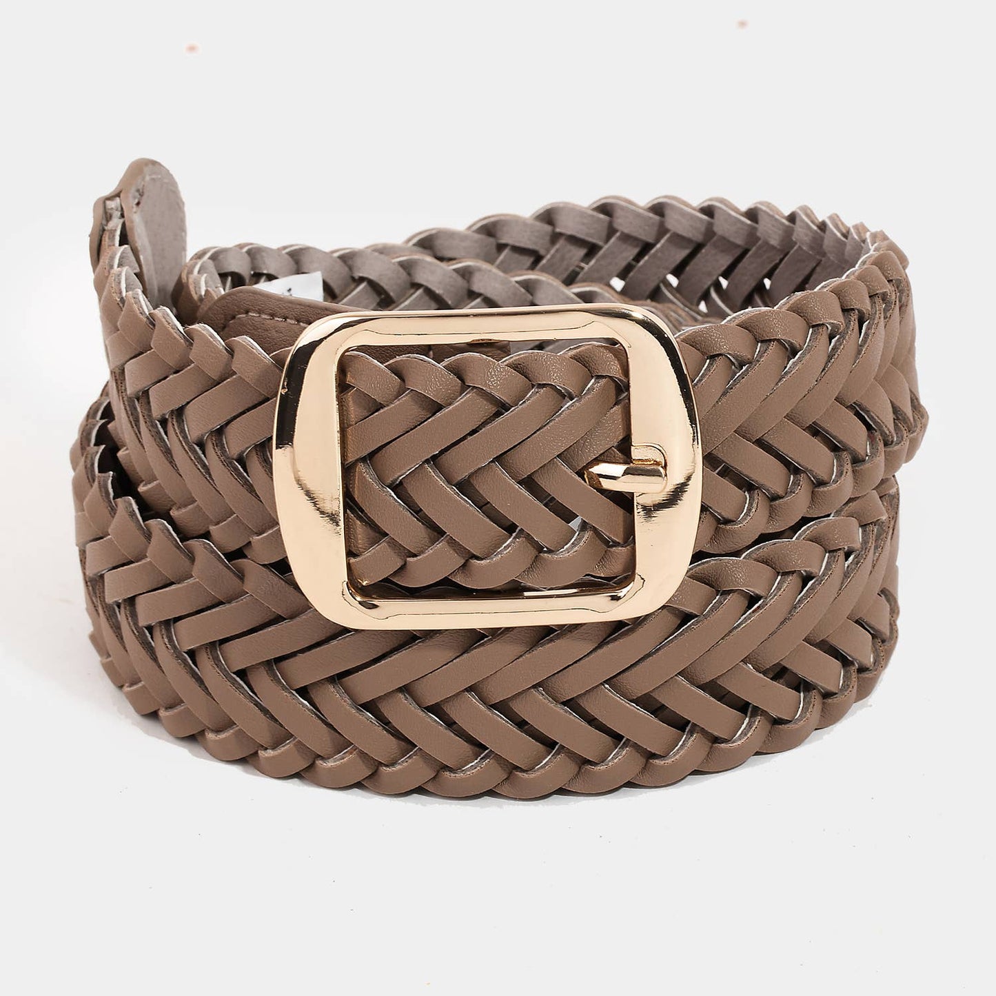 Faux Leather Braided Belt