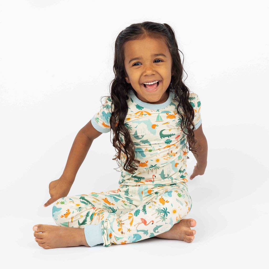 Explore Florida Souvenir Bamboo Kids Pajamas Toddler Set