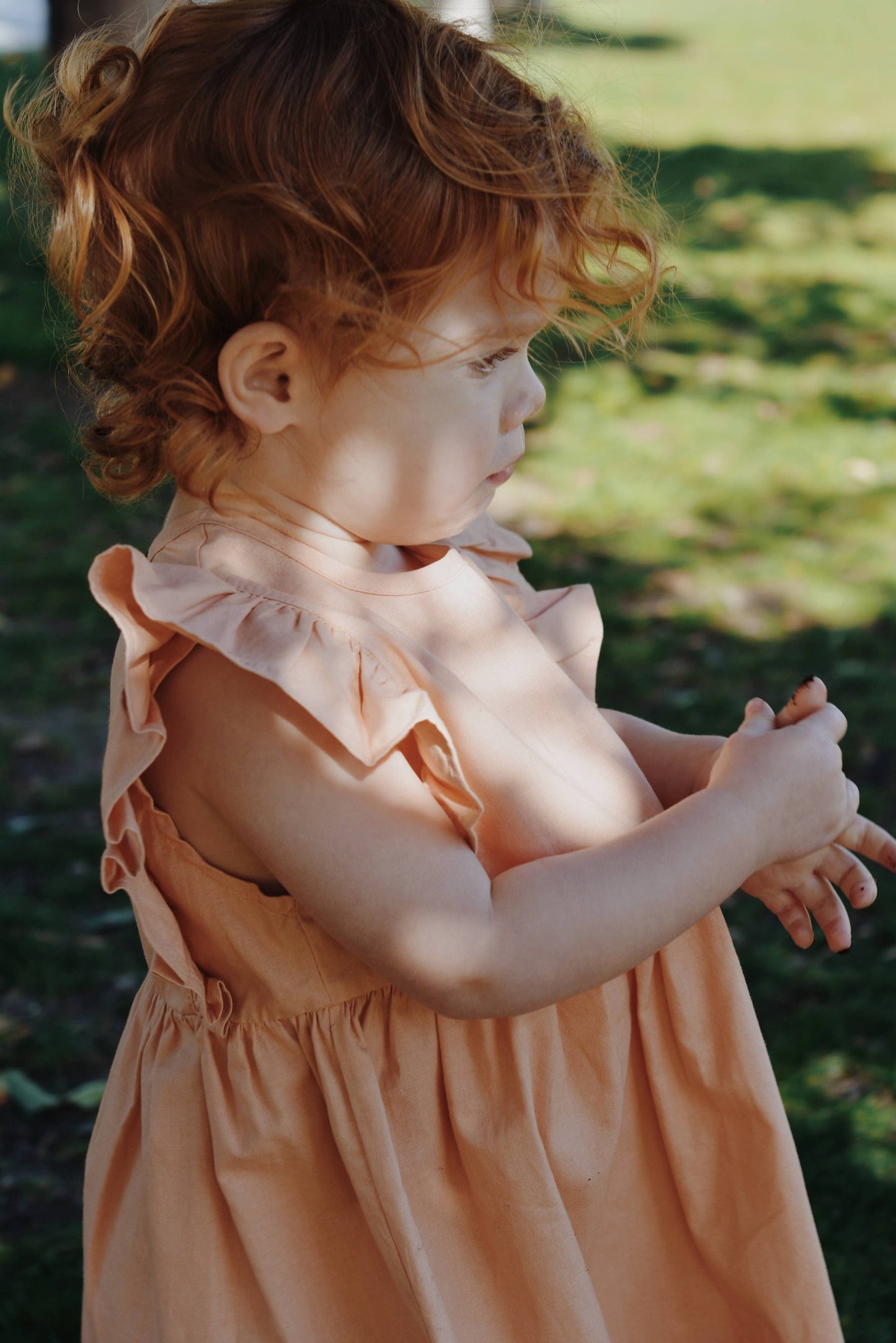 Peach Ruffle Dress