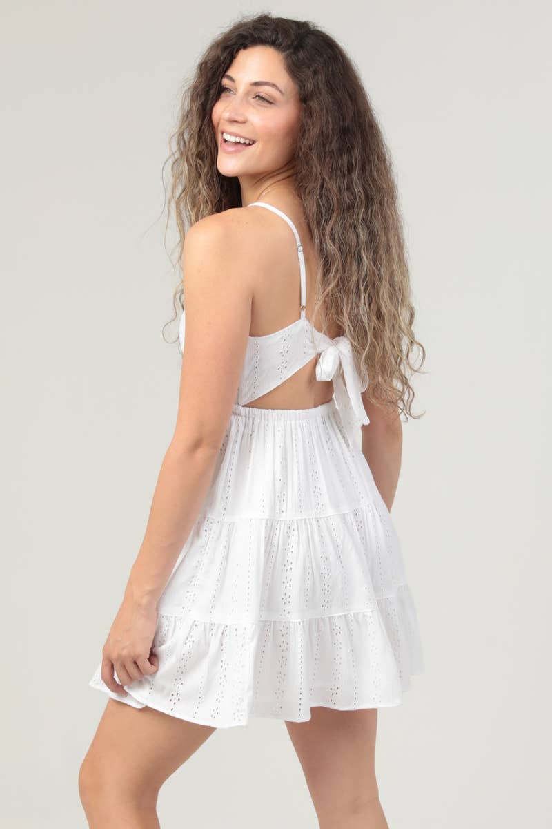 Isla Eyelet Tie-Back Dress