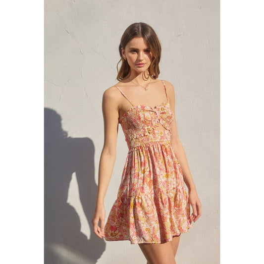 Probably Should Smocked Sweetheart Mini Dress