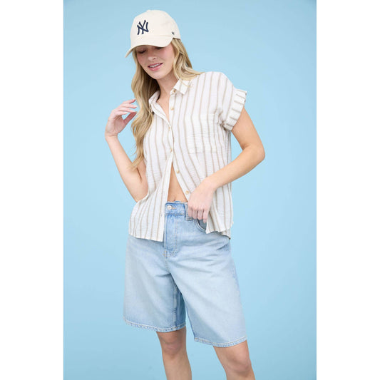 Stripe Collar Shirt