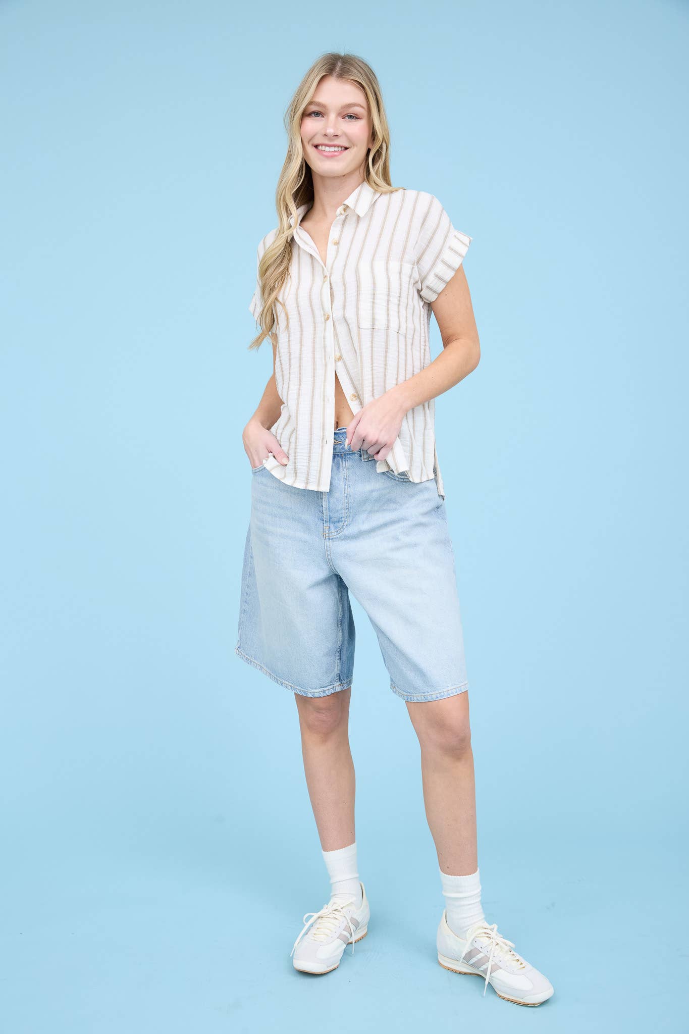 Stripe Collar Shirt