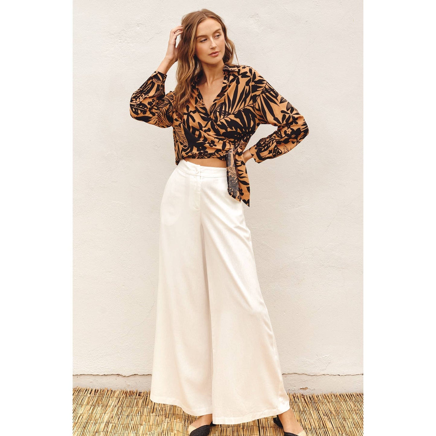 Sweet Summer Wrap Collared Shirt