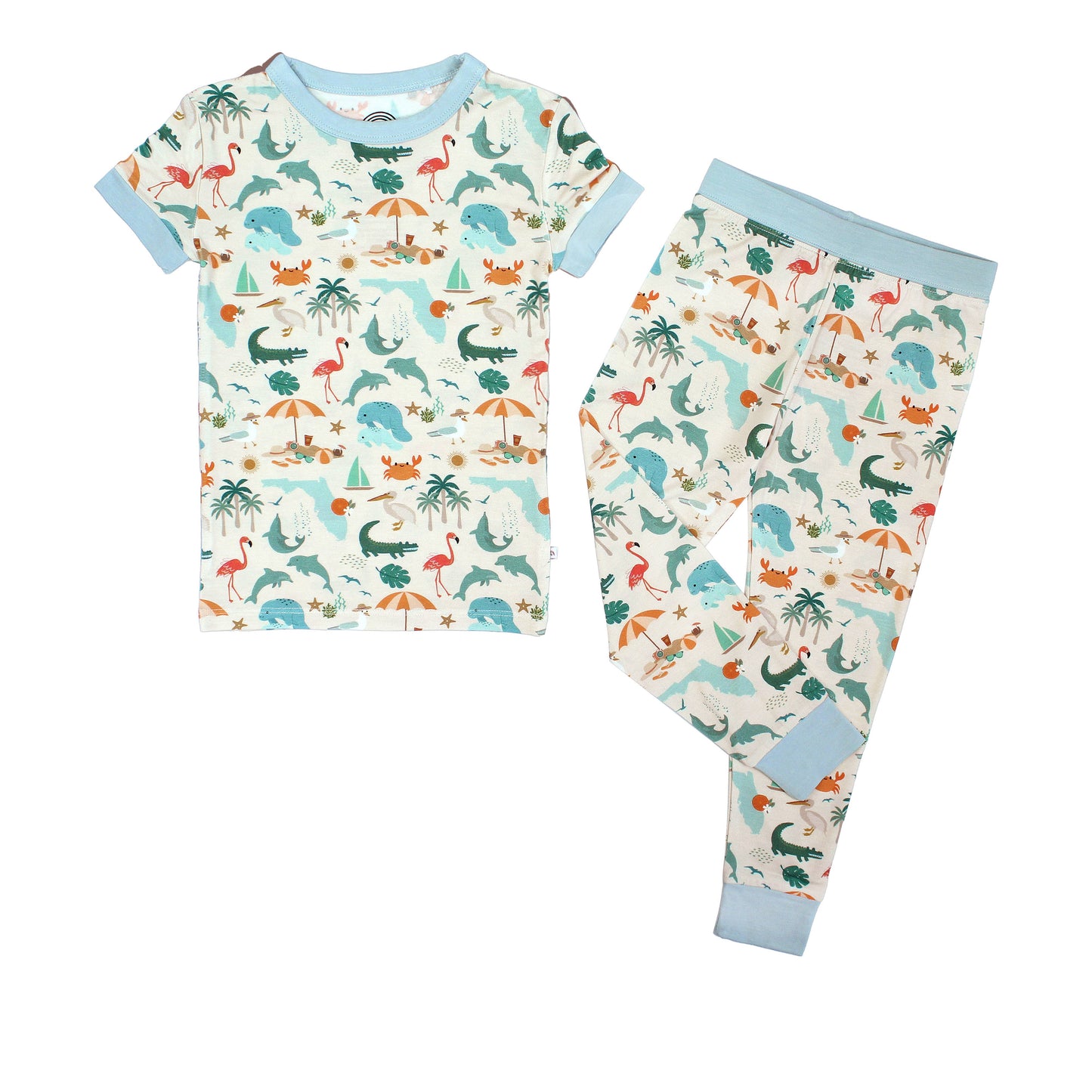Explore Florida Souvenir Bamboo Kids Pajamas Toddler Set