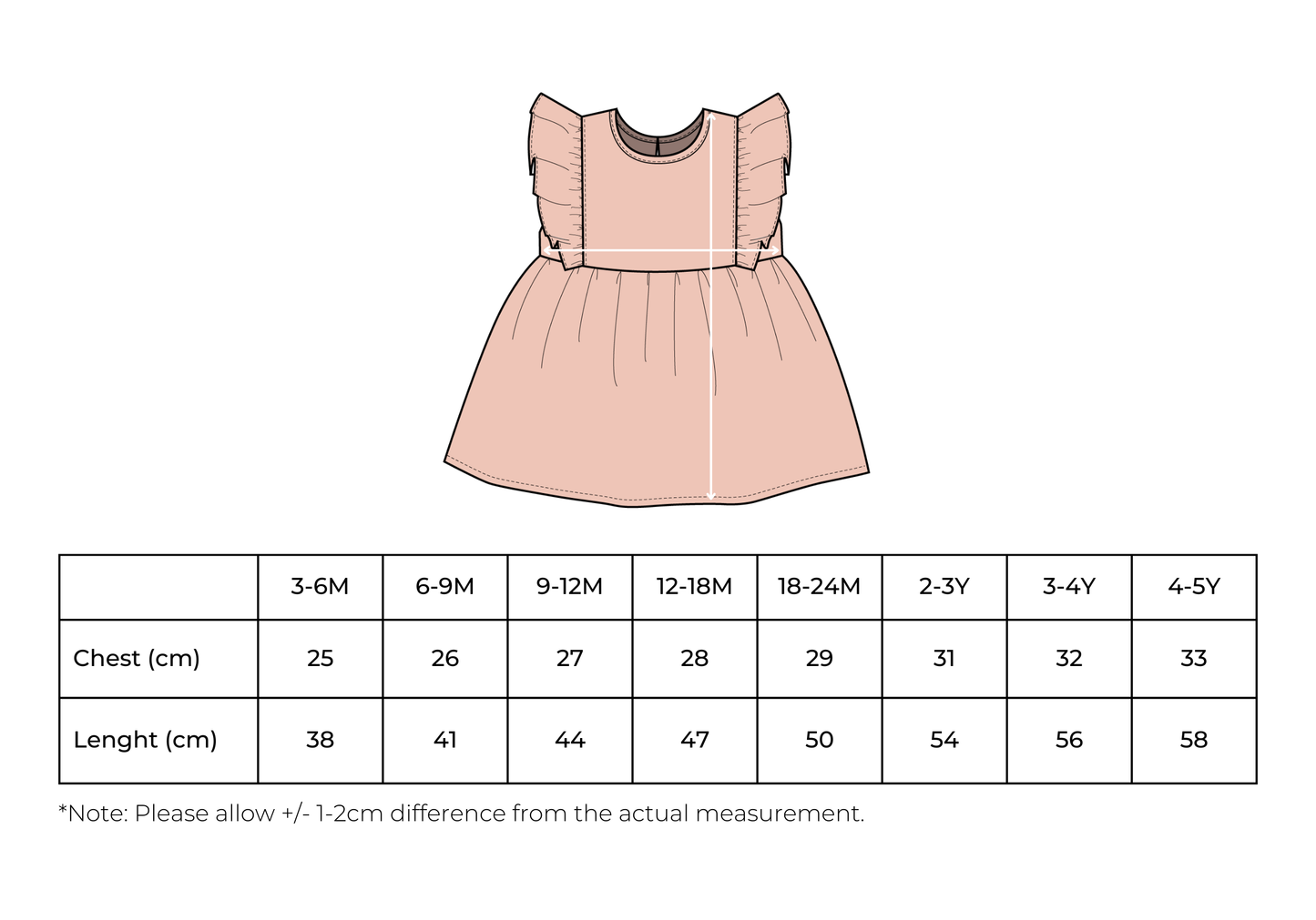 Peach Ruffle Dress
