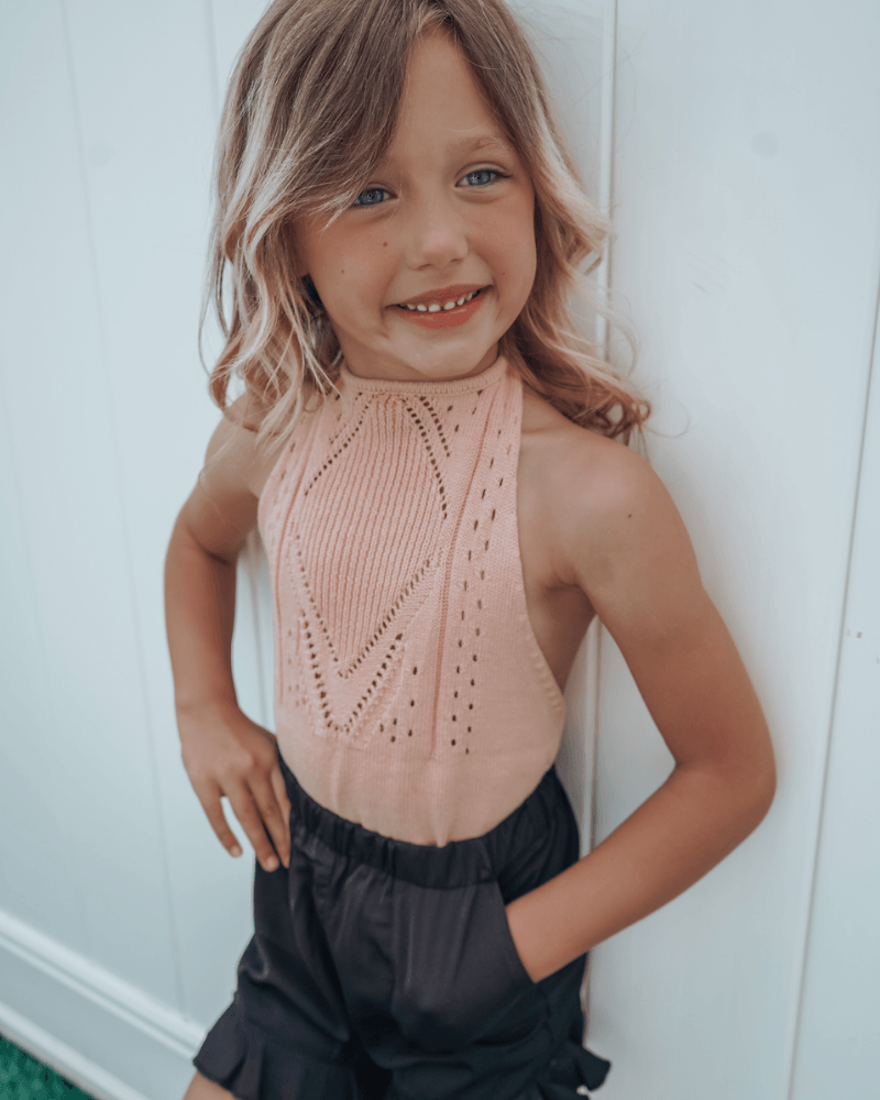 Drake Halter Romper - Candy Pink