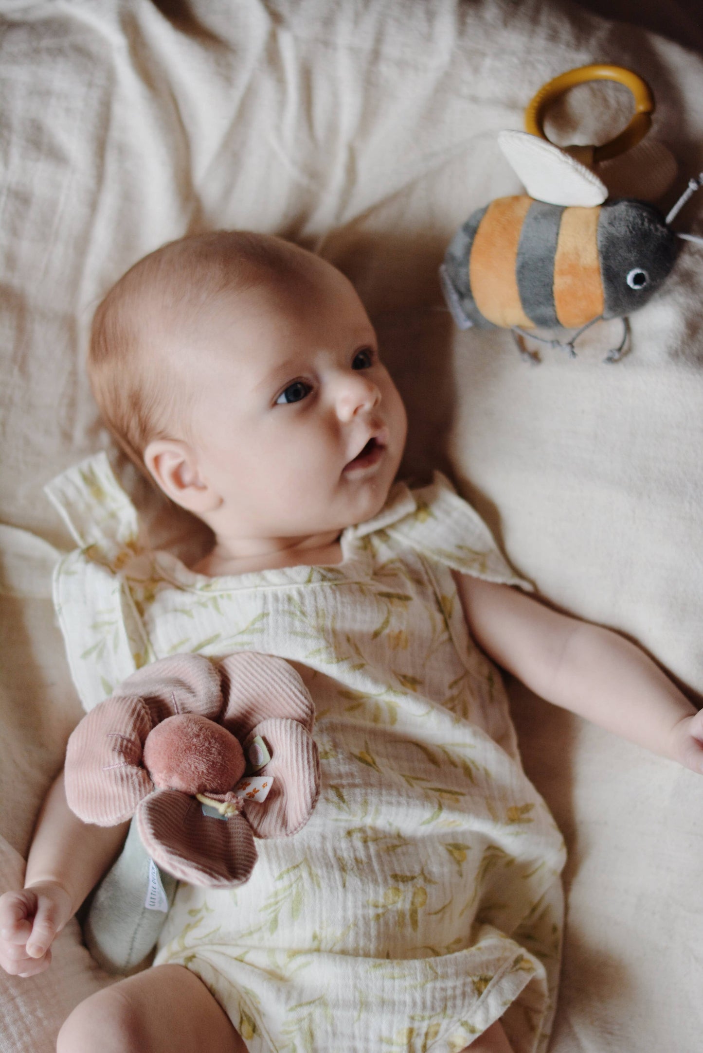 Baby Olives Pattern Muslin Romper 100% Cotton