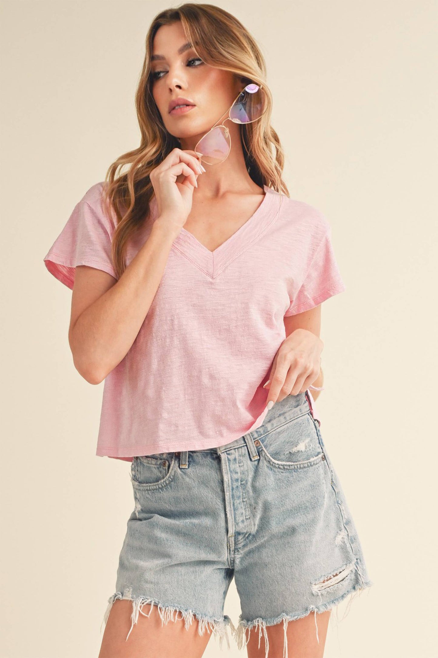 8281DK Til V-Neck Baby Top