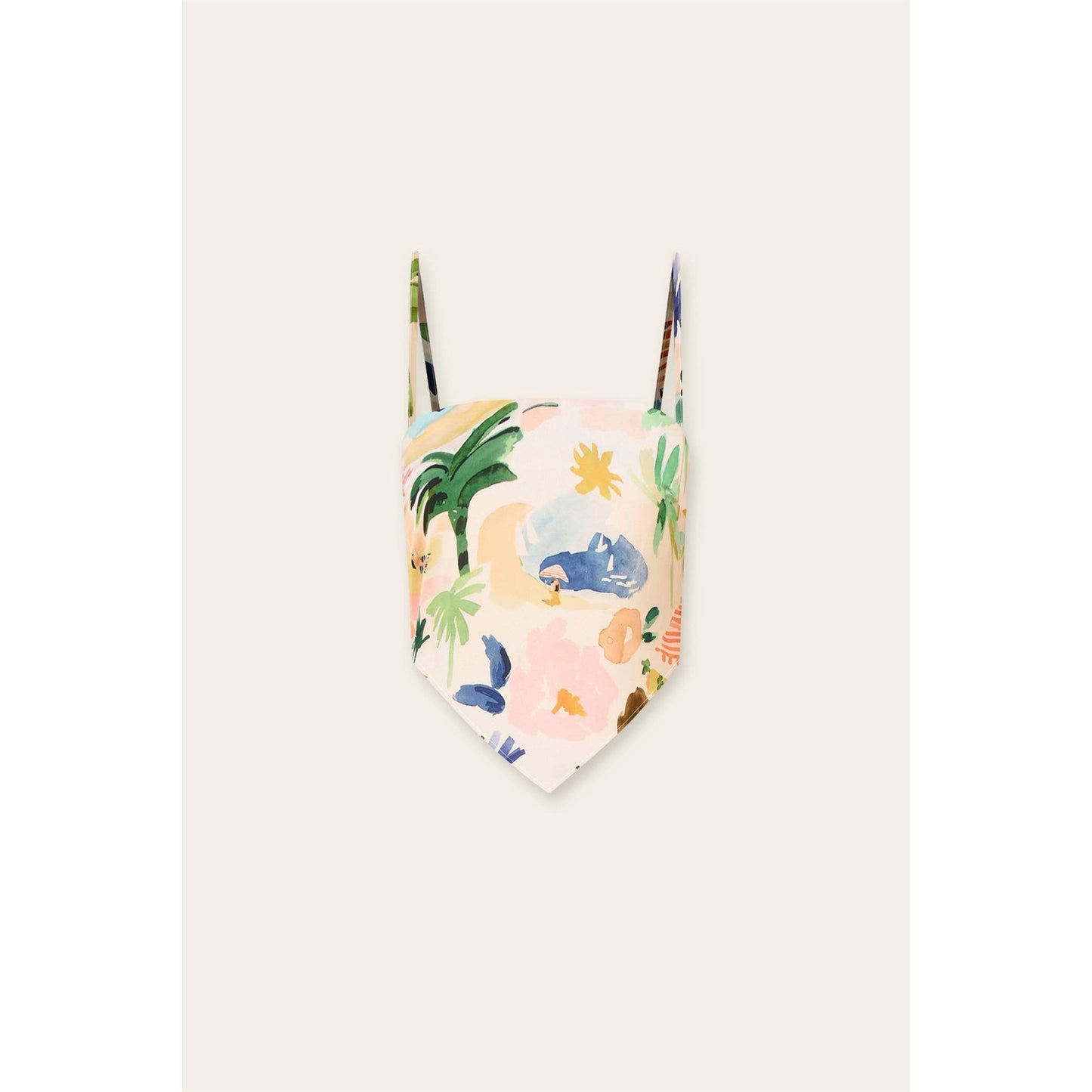 Isla Bonita Dipped Hem Tie Back Top