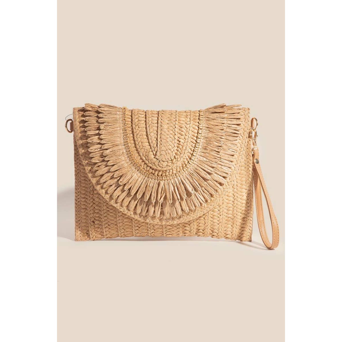 Intricate Paper Weave Envelope Clutch Bag