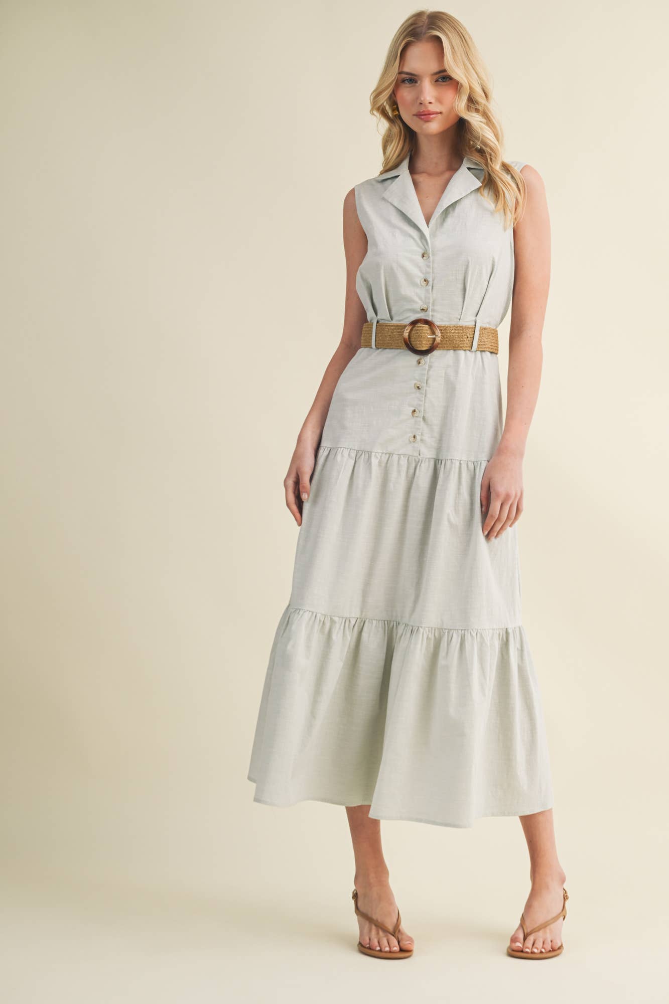Willow Belted Midi Dress