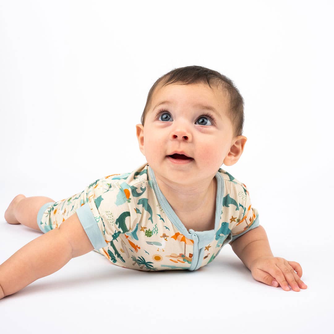 Explore Florida Souvenir Bamboo Baby Shortie Romper Jumpsuit