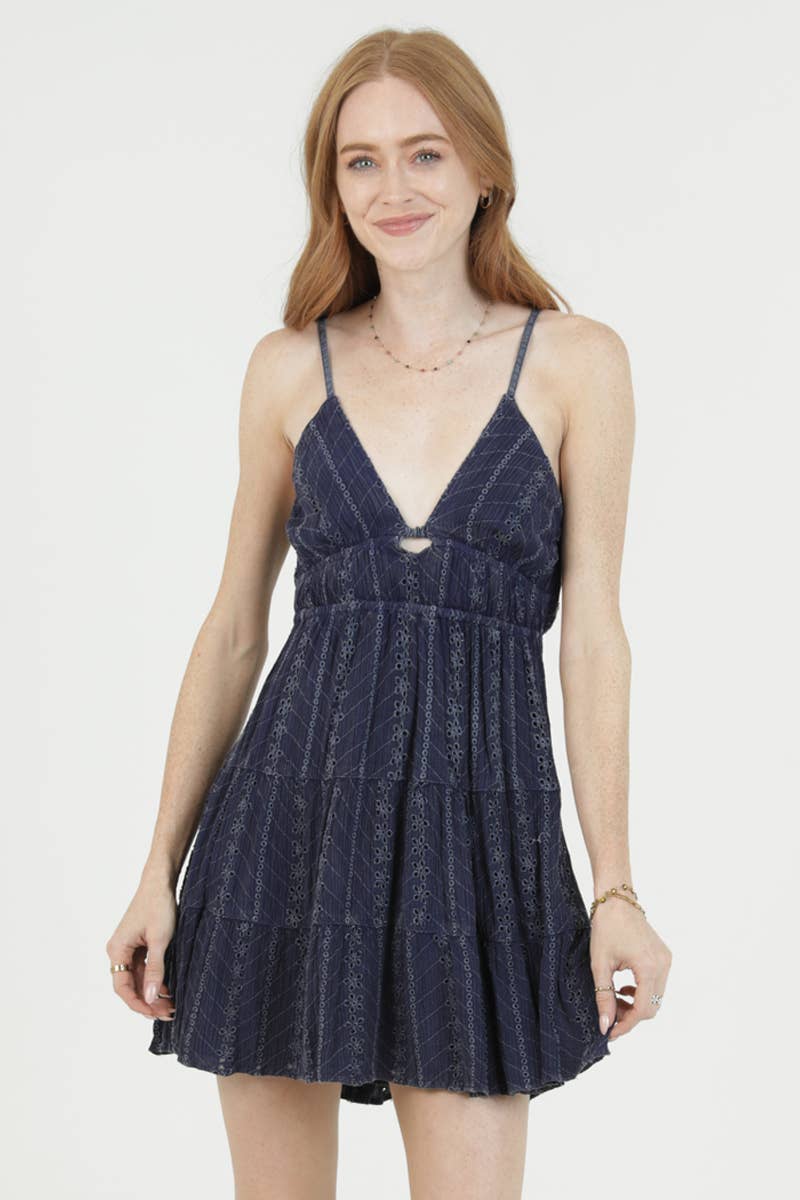 Isla Eyelet Tie-Back Dress