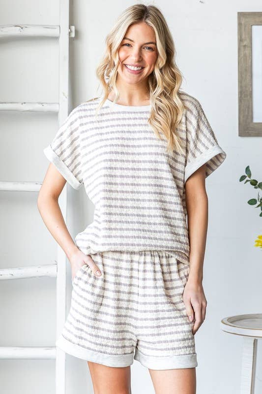 Stripe Casual Shorts