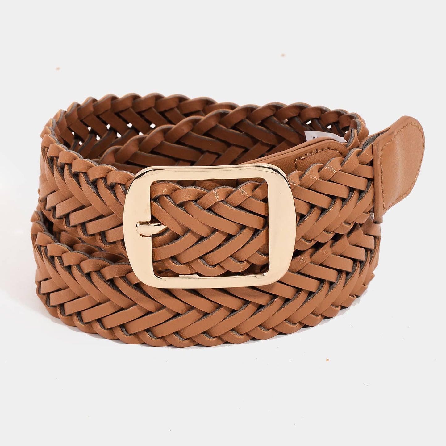Faux Leather Braided Belt
