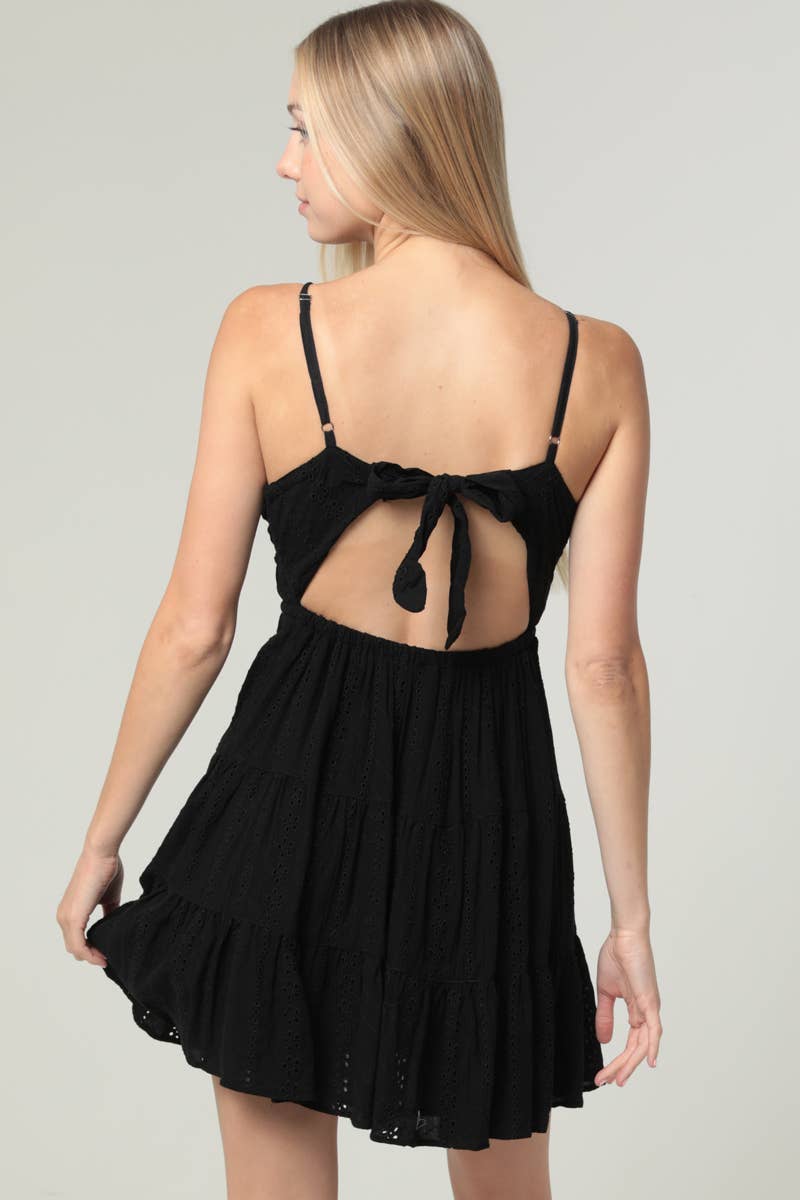 Isla Eyelet Tie-Back Dress