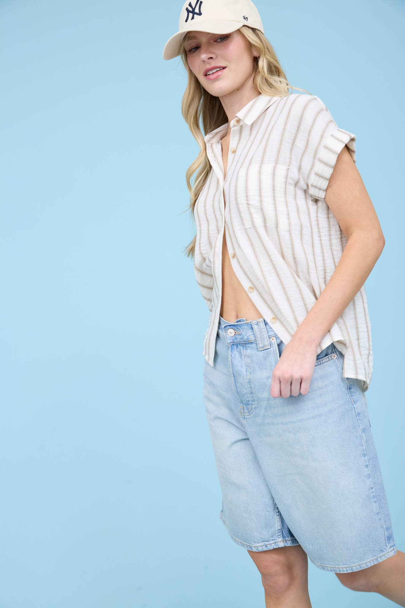 Stripe Collar Shirt
