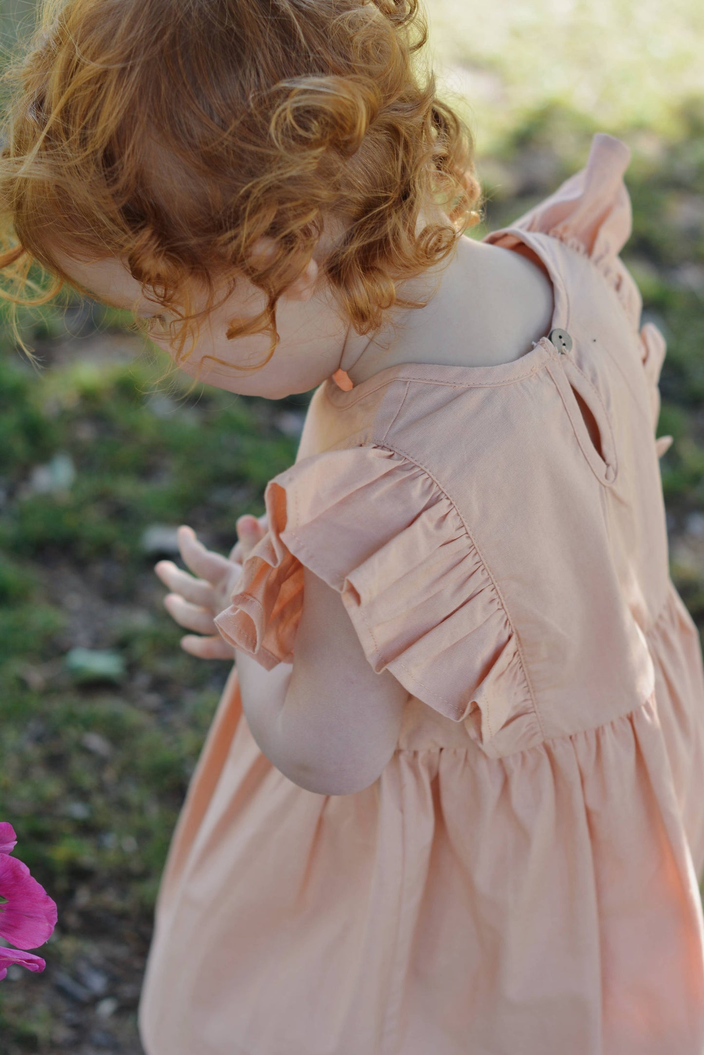Peach Ruffle Dress