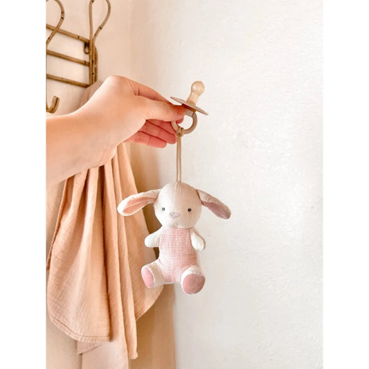Bitzy Pal Natural Rubber Pacifier & Stuffed Animal